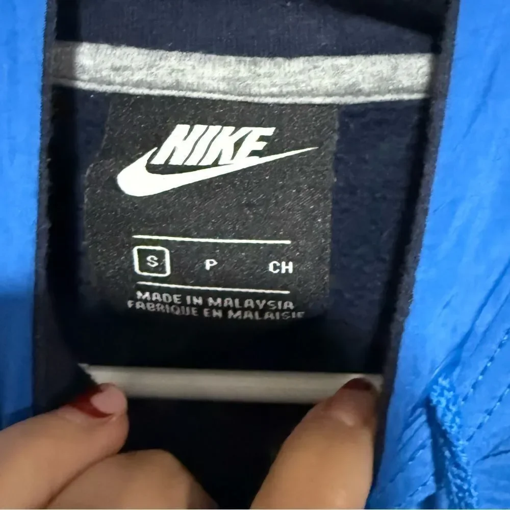 Nike Blue Jacket with White Accents S